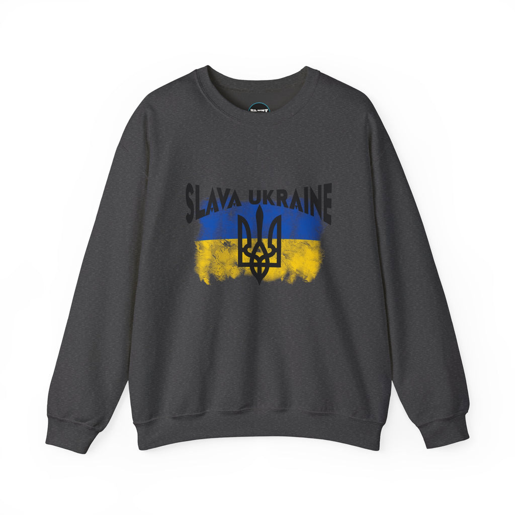 Slava Ukraine Flag Crewneck Sweatshirt