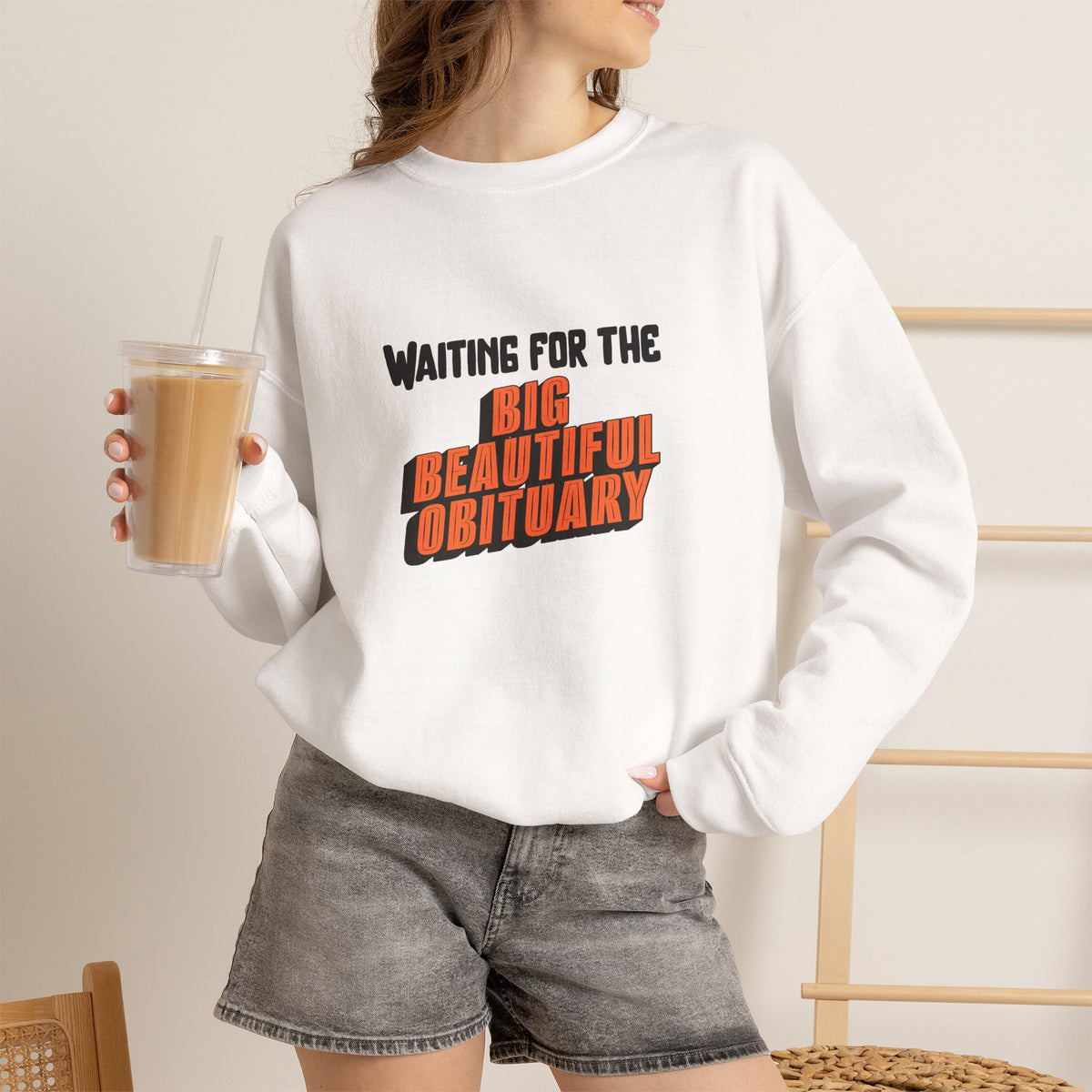 Big Beautiful Obituary Crewneck Sweatshirt
