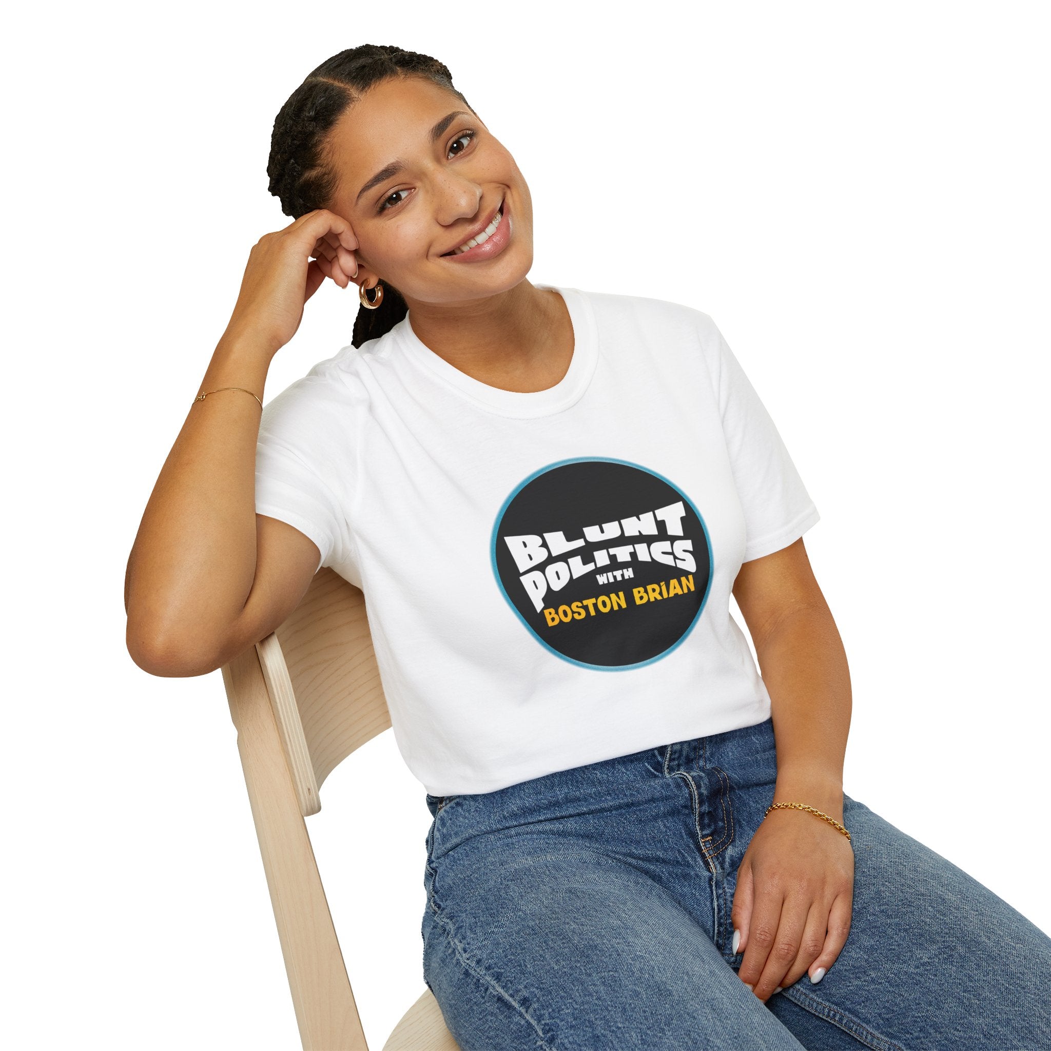 Blunt Politics with Boston Brian T-Shirt | Podcast Logo Tee