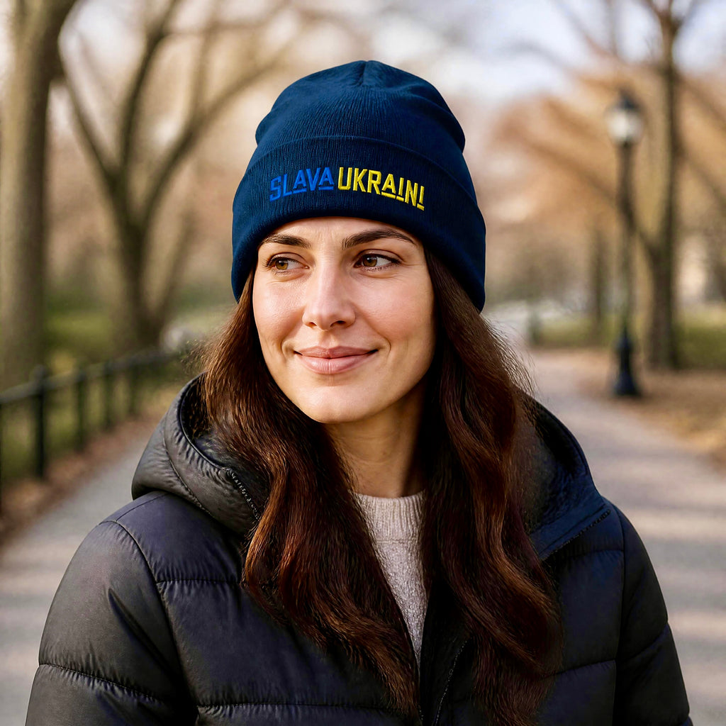 Slava Ukraini Classic Cuffed Beanie