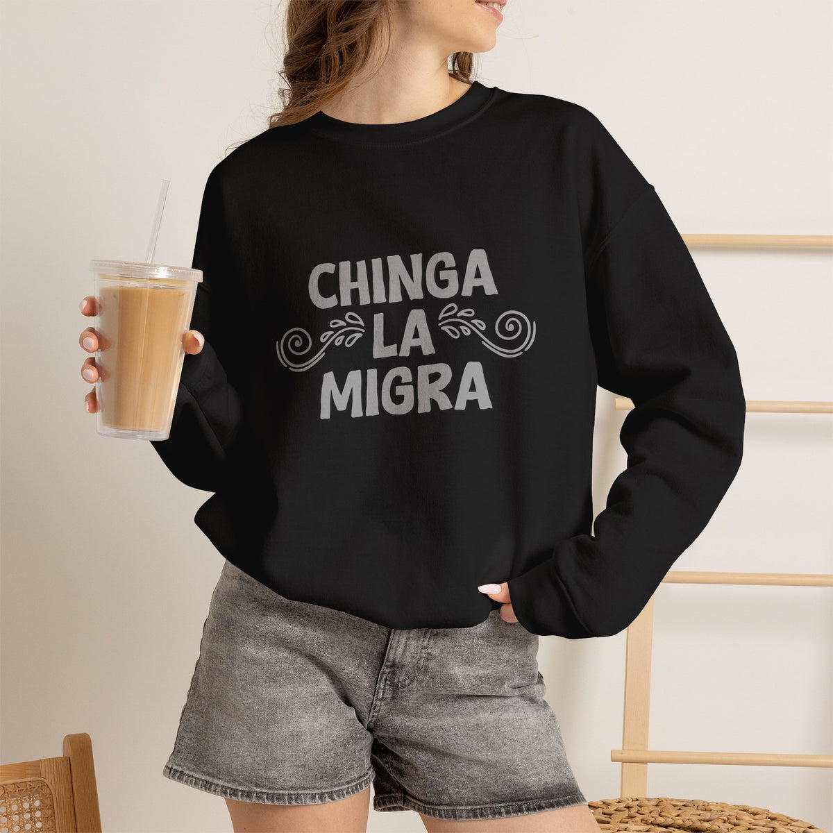 Chinga La Migra Crewneck Sweatshirt