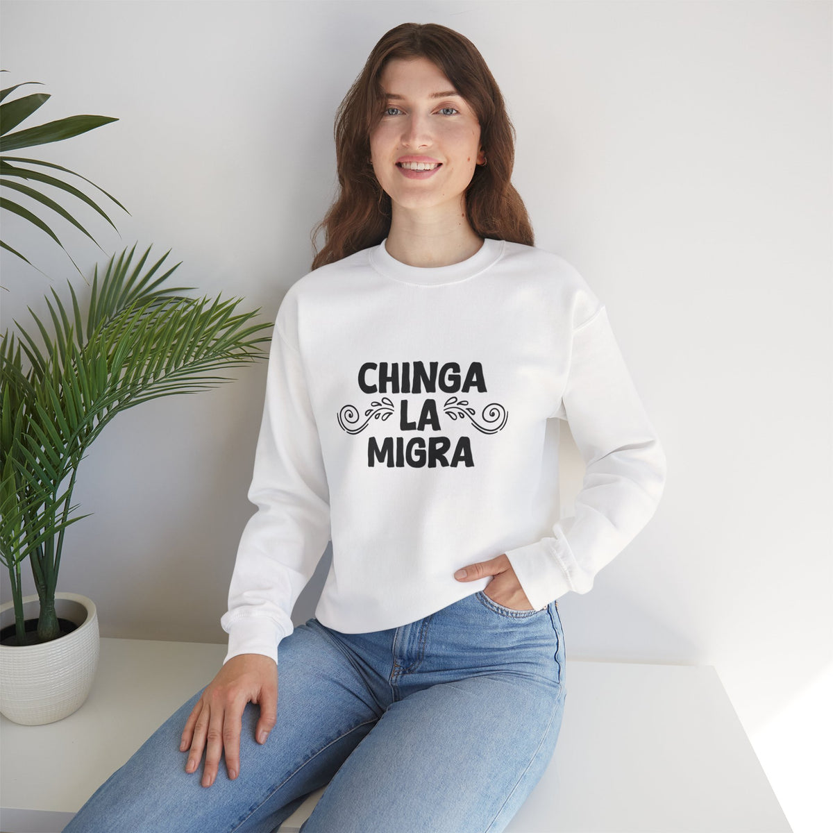 Chinga La Migra Crewneck Sweatshirt