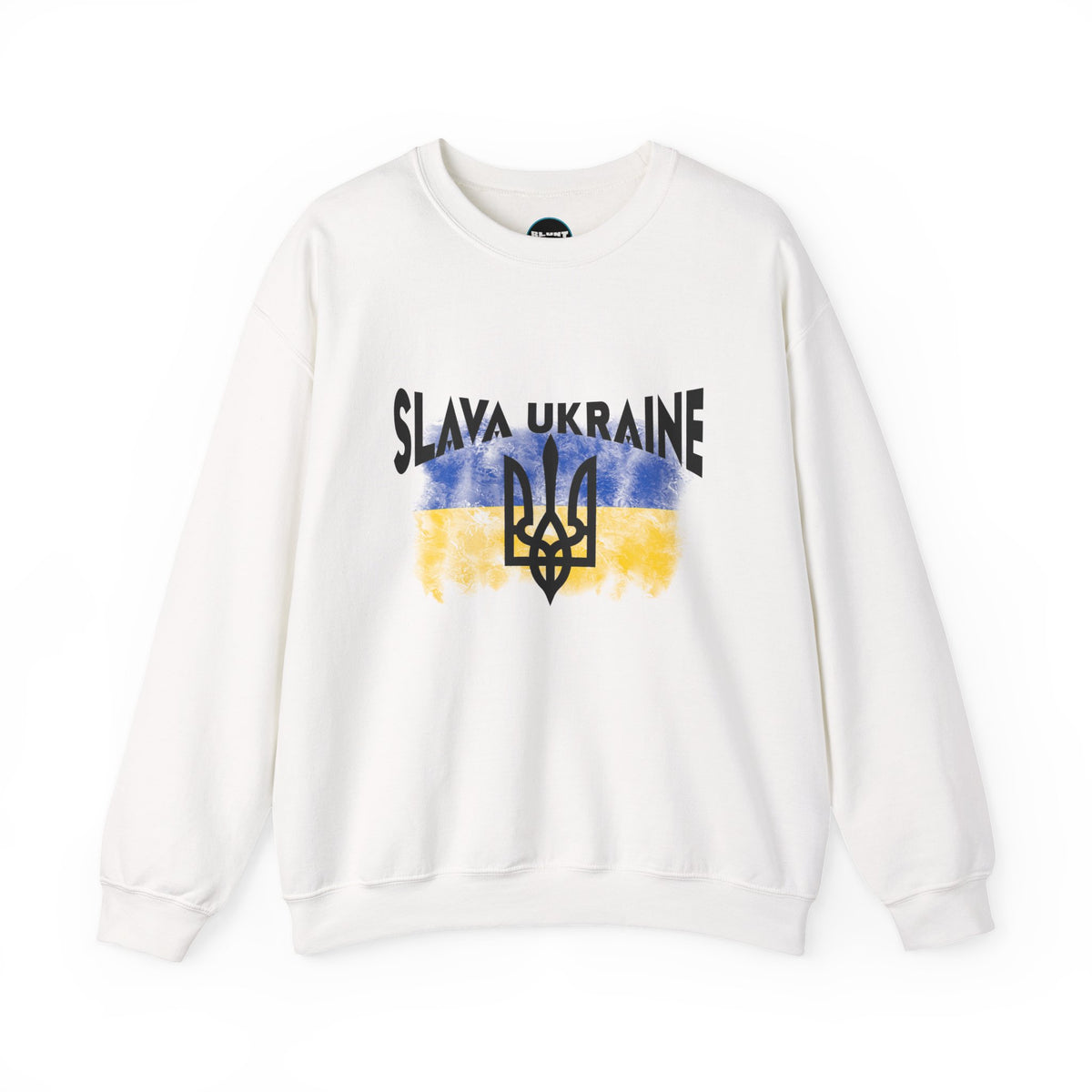 Slava Ukraine Flag Crewneck Sweatshirt