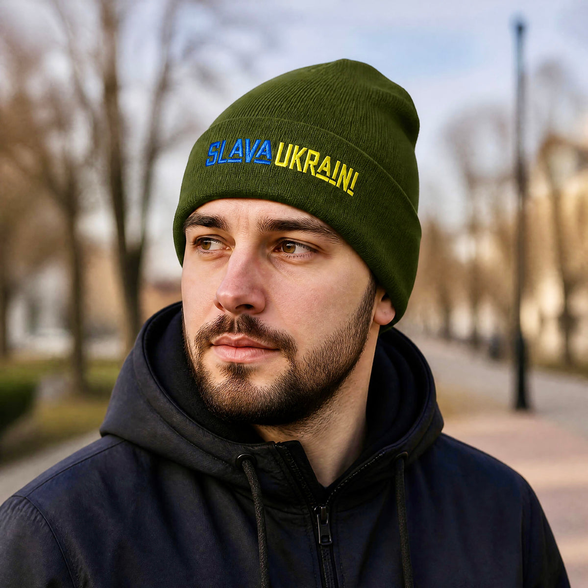 Slava Ukraini Classic Cuffed Beanie